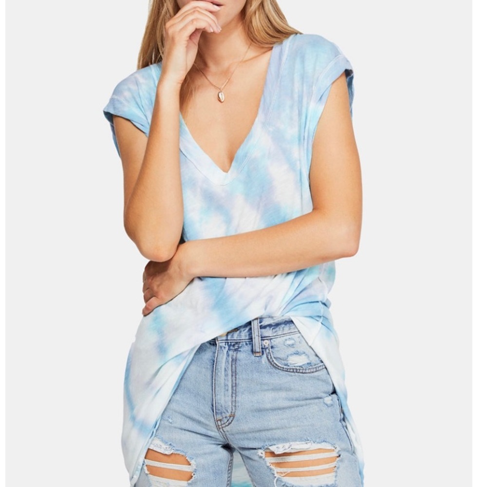 Free people breezy point tie-dye tunic